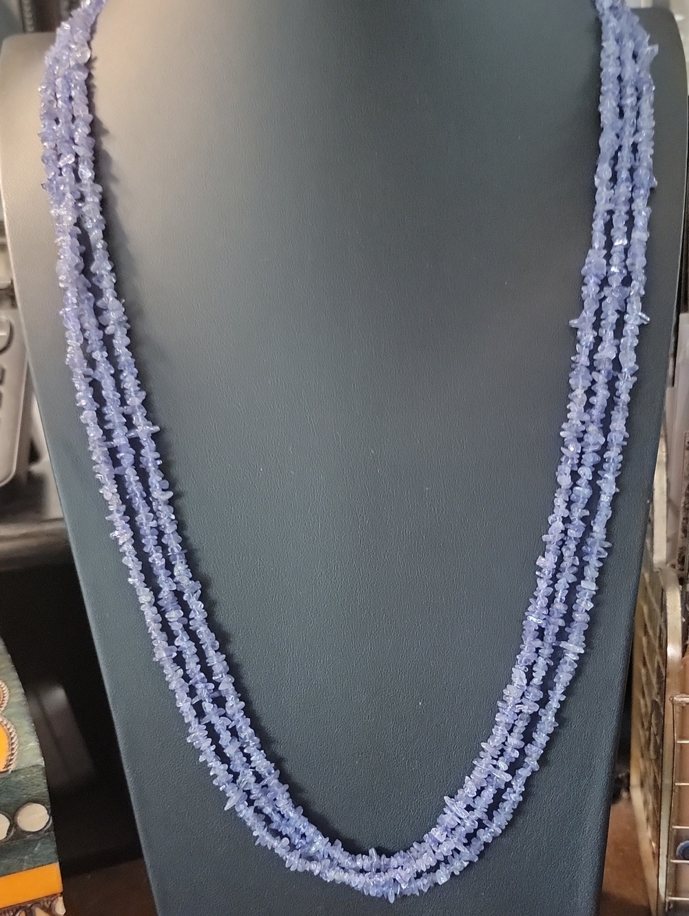 Tanzanite Multi-Strand Bead Necklace
